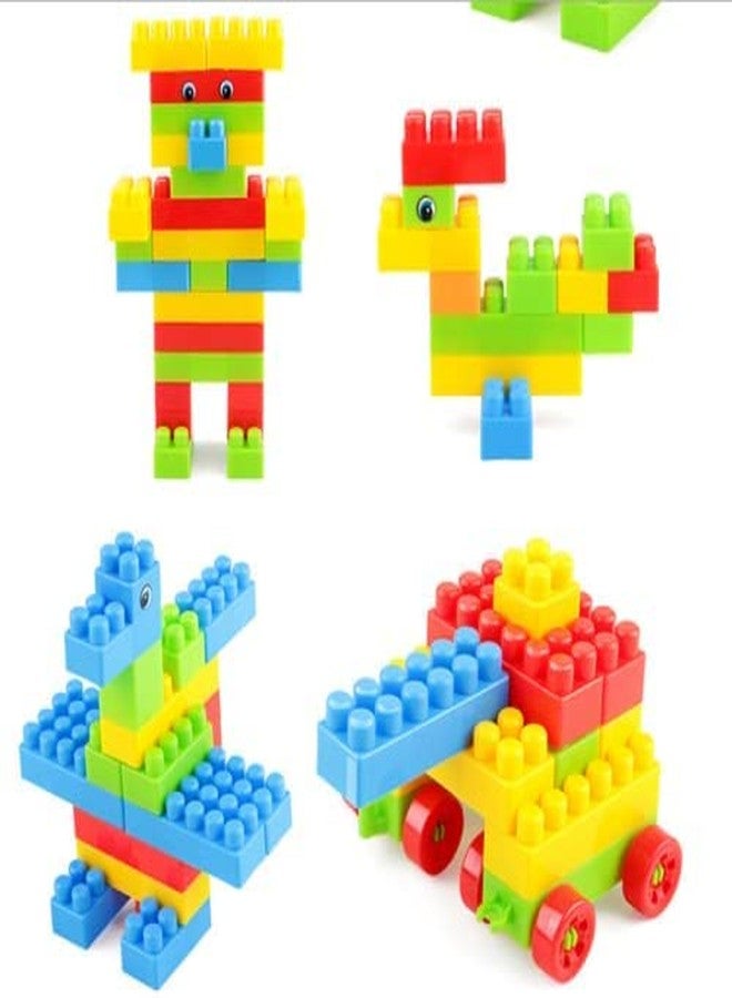 PULSBERY مجموعة مكعبات بناء بلاستيكية صغيرة ملونة من بولسبري للأطفال - مزودة بعجلات، نشاط إبداعي ذكي وممتع للتعلم، مكعبات قطار، ألعاب تركيب أحجية، مجموعة هدايا للأطفال (أكثر من 200 قطعة) - Image 3